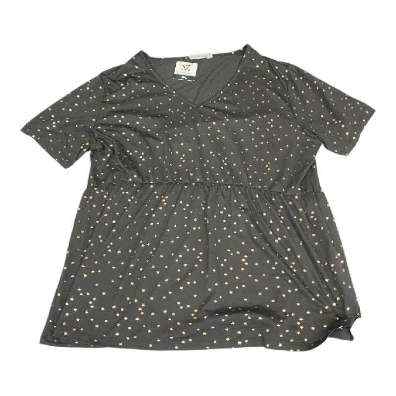 Top Short Sleeve By Cmc In Black & Gold, Size: 4x Artistic Men's Avant