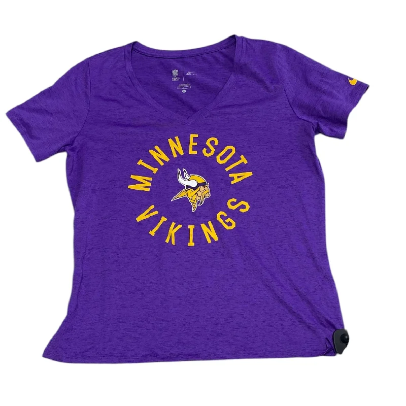 Athletic Top Short Sleeve By Nfl In Purple & Yellow, Size: L Youthful Men's Pop