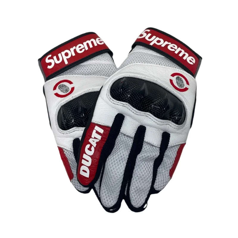 Supreme/Gloves, Mittens/L/Acrylic/WHT/SUPREME X DUCATI Vacation
