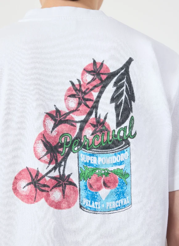 Tomato T Shirt | Organic Cotton | White Athletic Men's Compression