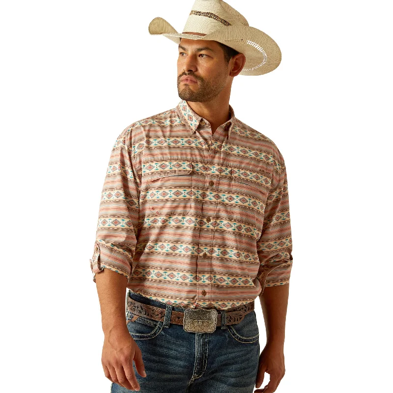 Ariat Men's VentTek Clay Aztec Long Sleeve Shirt Dynamic Men's Moto