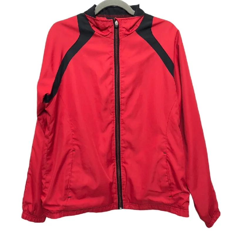 Athletic Jacket By Bcg In Red, Size: L Sleek Men's Metallic