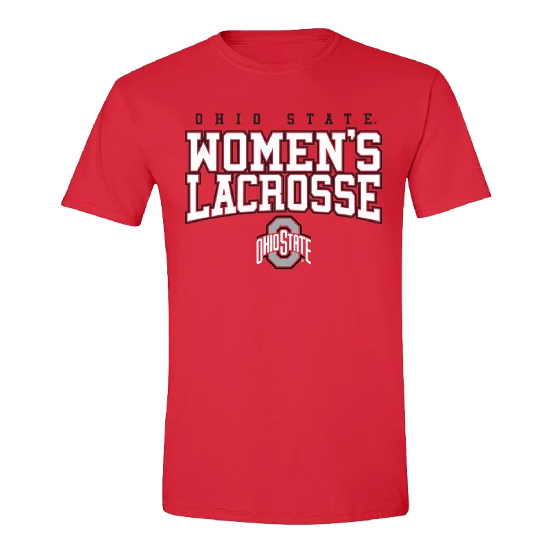 Ohio State Buckeyes Women's Lacrosse Scarlet T-Shirt Hip Men's Urban