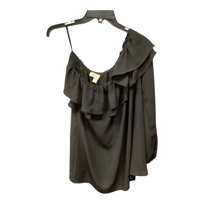 Top Short Sleeve By Michael By Michael Kors In Black, Size: Xl British Gentleman Style