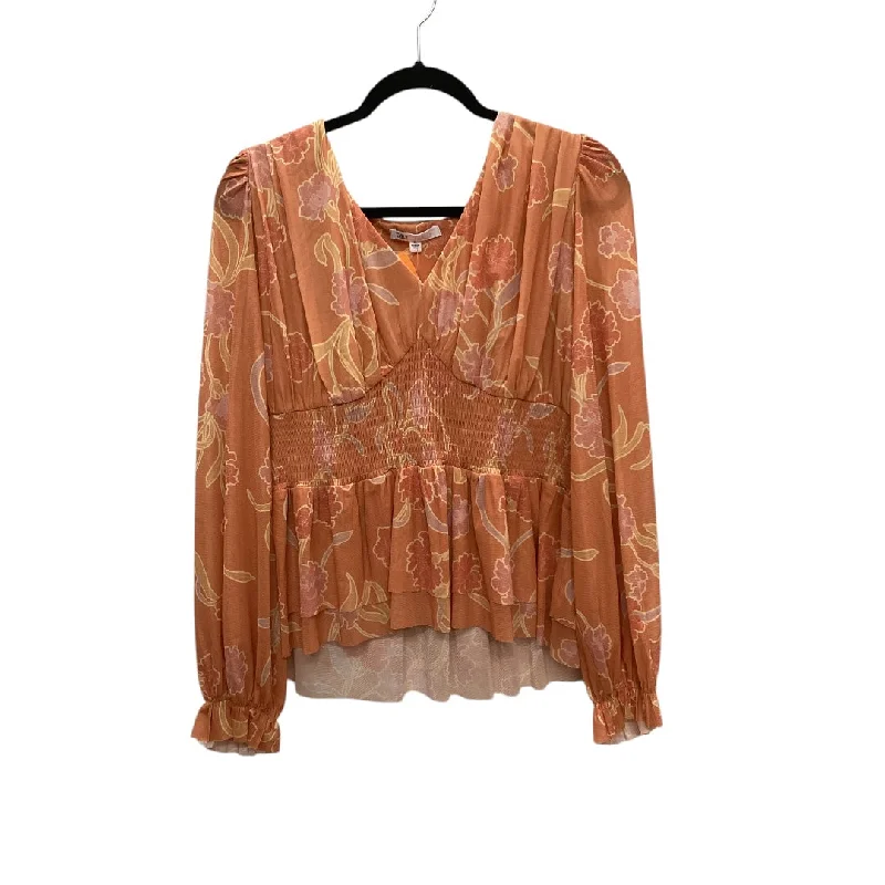 Top Long Sleeve By Dr2 In Orange, Size: Xl Traditional Men's Country