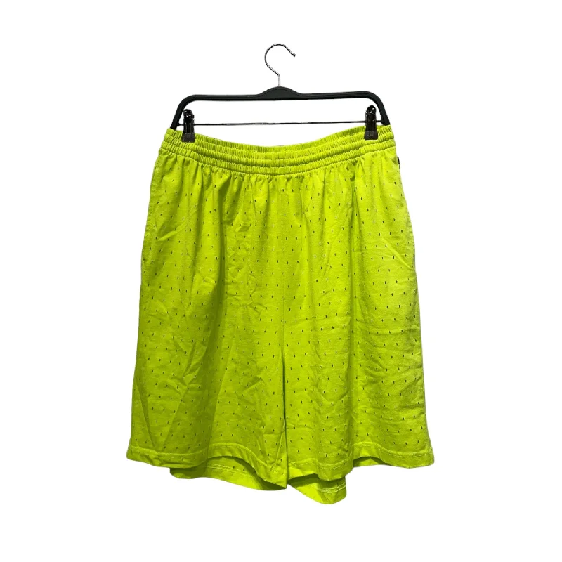 BALENCIAGA/Shorts/S/Cotton/YEL/Perforated Track Shorts Practical Men's Multi