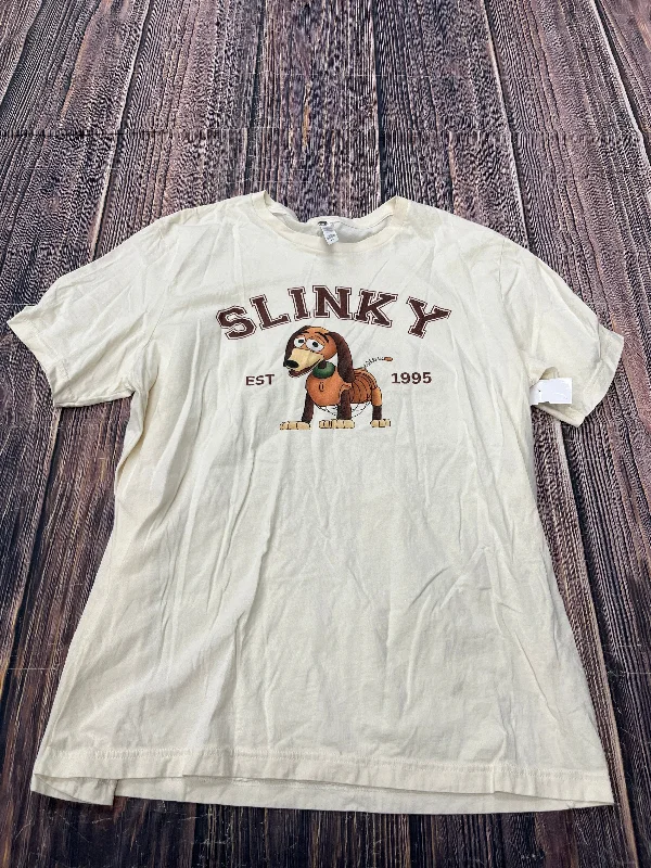 Top Short Sleeve Basic By Bella + Canvas In Cream, Size: 2x Streetwear Style
