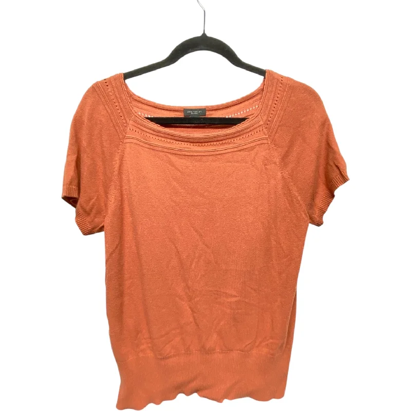 Top Short Sleeve By Ann Taylor In Orange, Size: L Refined Men's Hand