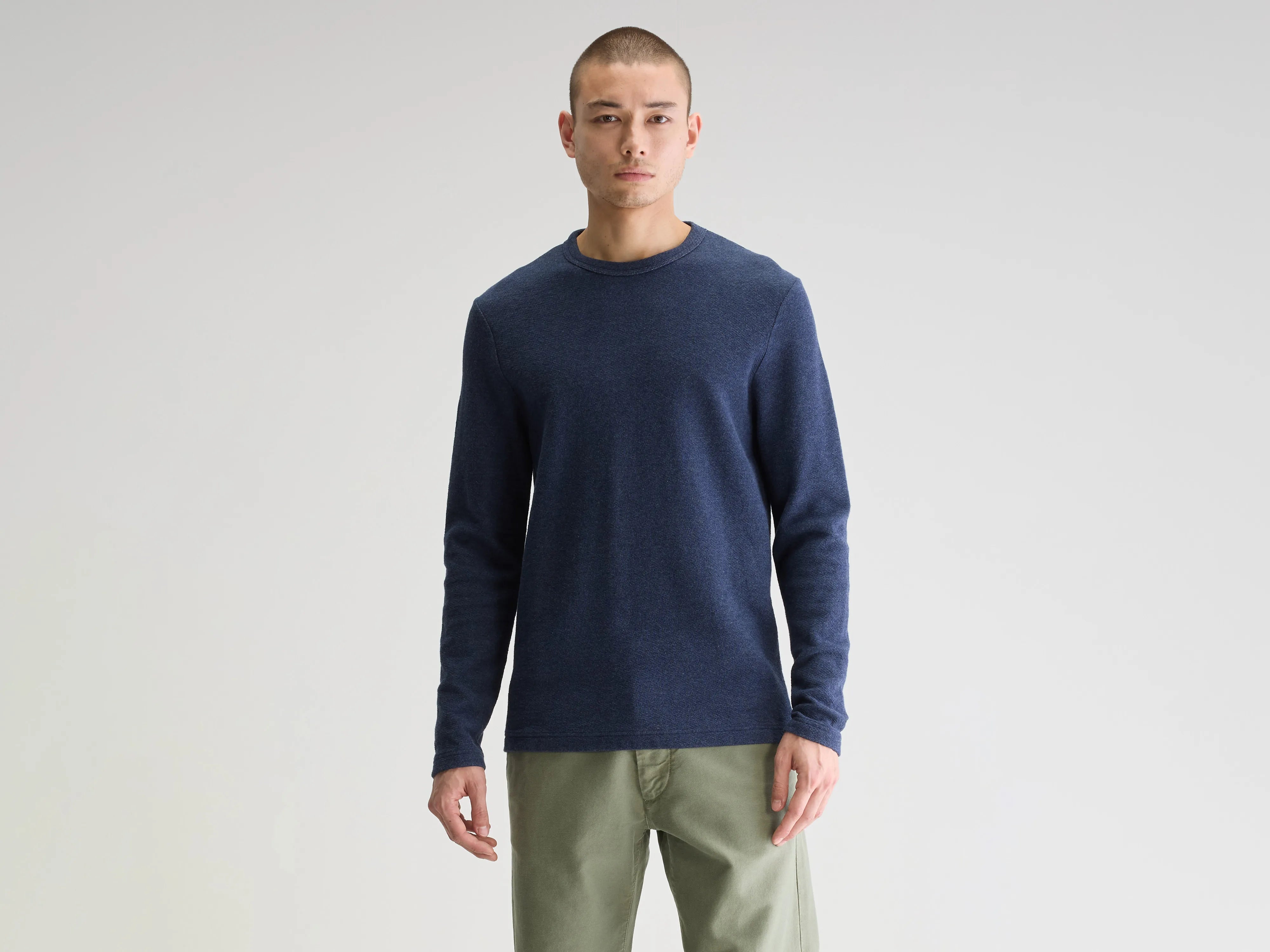 Fresh long-sleeve t-shirt (251 / M / OCEAN) Casual Men's Loose