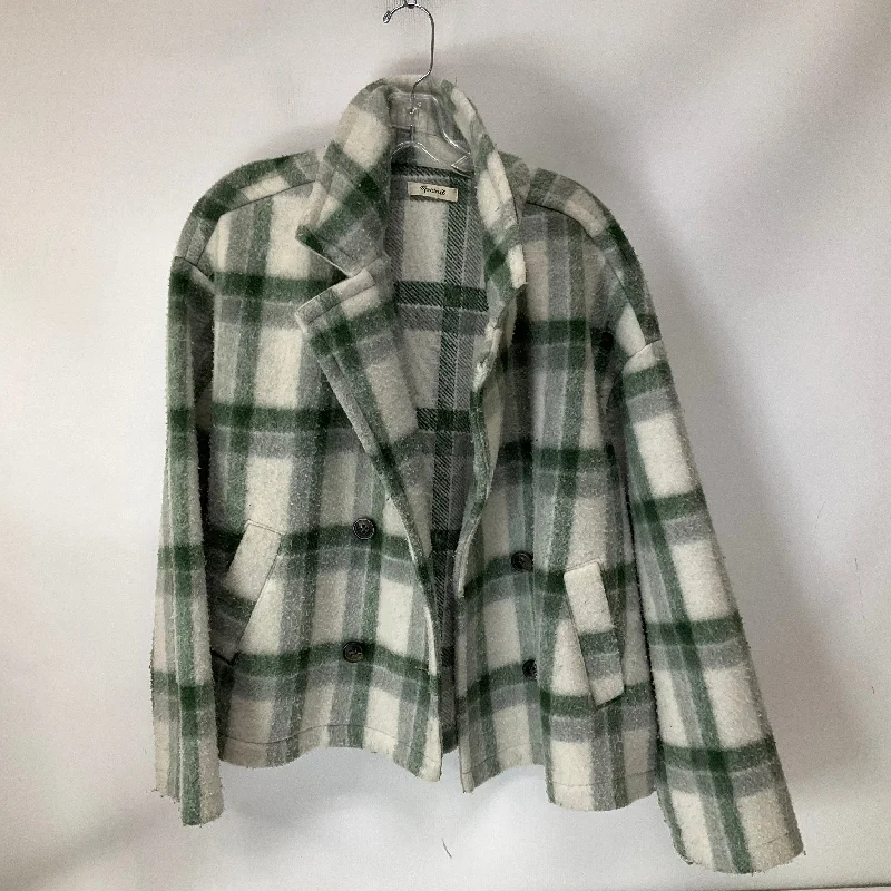 Coat Faux Fur & Sherpa By Madewell In Green & White, Size: M Cool Men's Skate