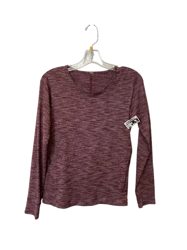 Athletic Top Long Sleeve Collar By Lululemon In Purple, Size: M Edgy Men's Punk