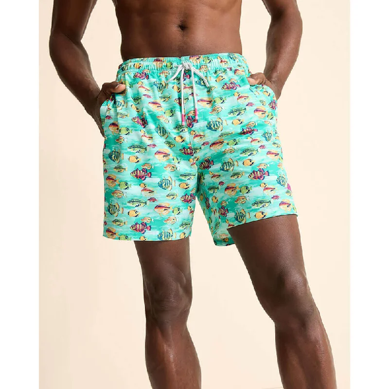 Tommy Bahama 6-Inch Naples Fintastic Swim Trucks - Kohala Teal Masculine Men's 