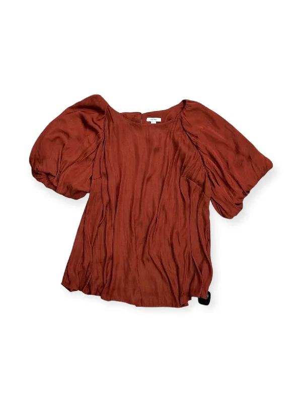 Top Short Sleeve By Nine West In Orange, Size: 2x Preppy Men's College