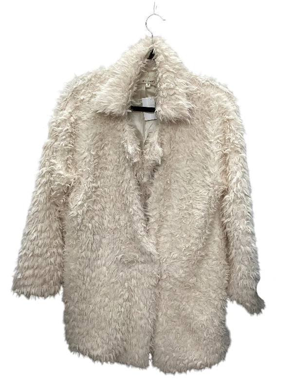 Coat Faux Fur & Sherpa By Clothes Mentor In White, Size: S Organic