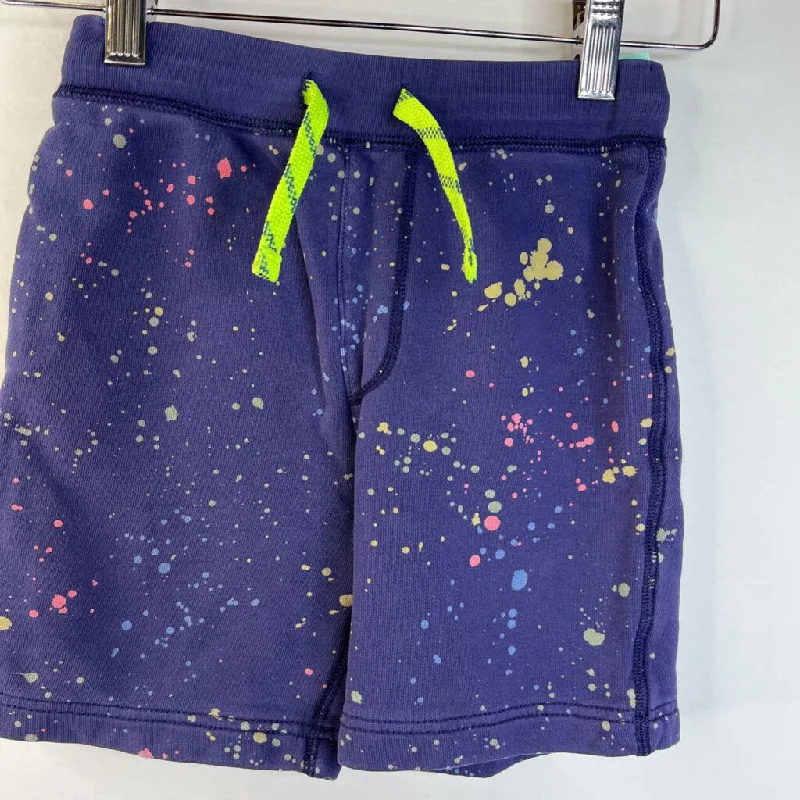 Size 7: Tea Blue/Colorful Splotches Cozy Shorts Modern Men's Geometric