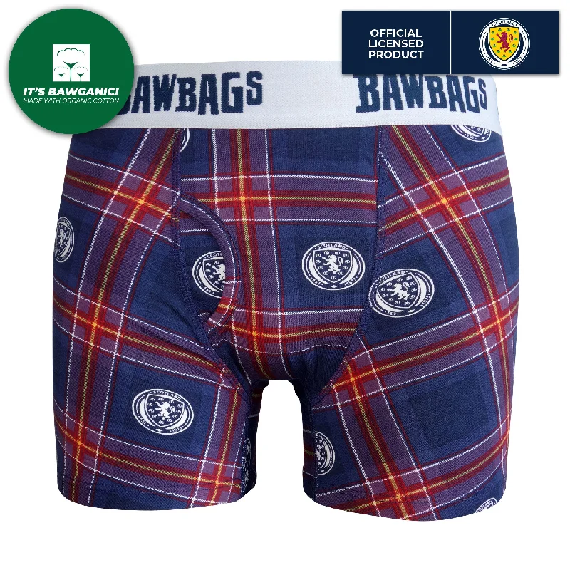 Scotland National Team - Tartan Cotton Boxer Shorts Cozy Men's Sherpa
