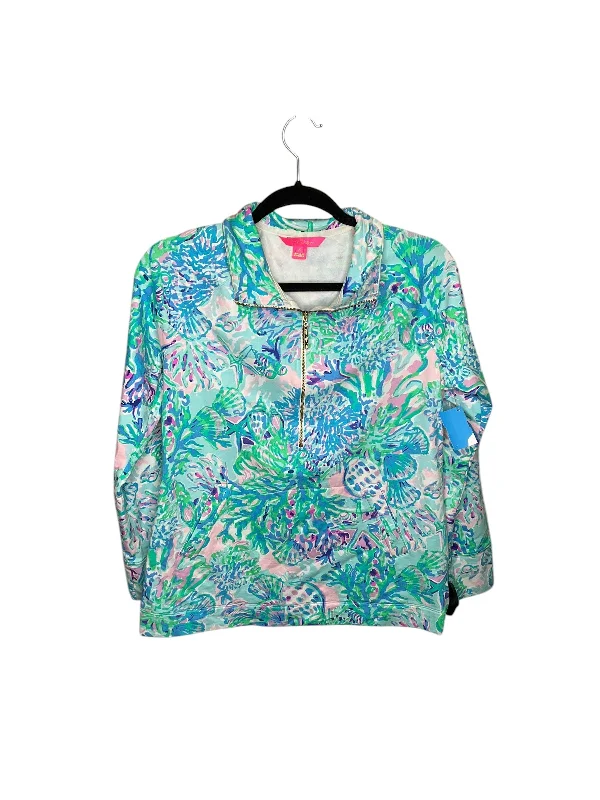 Athletic Top Long Sleeve Collar By Lilly Pulitzer In Multi-colored, Size: M Athletic Men's High