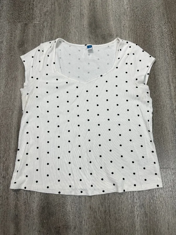 Top Short Sleeve Basic By Old Navy In Polkadot Pattern, Size: 2x Sophisticated Men's French