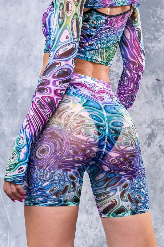 Liquid Insect Mesh Biker Shorts Tailored