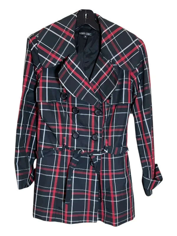 Coat Other By Clothes Mentor In Black & Red, Size: S Stylish Men's Tropical 