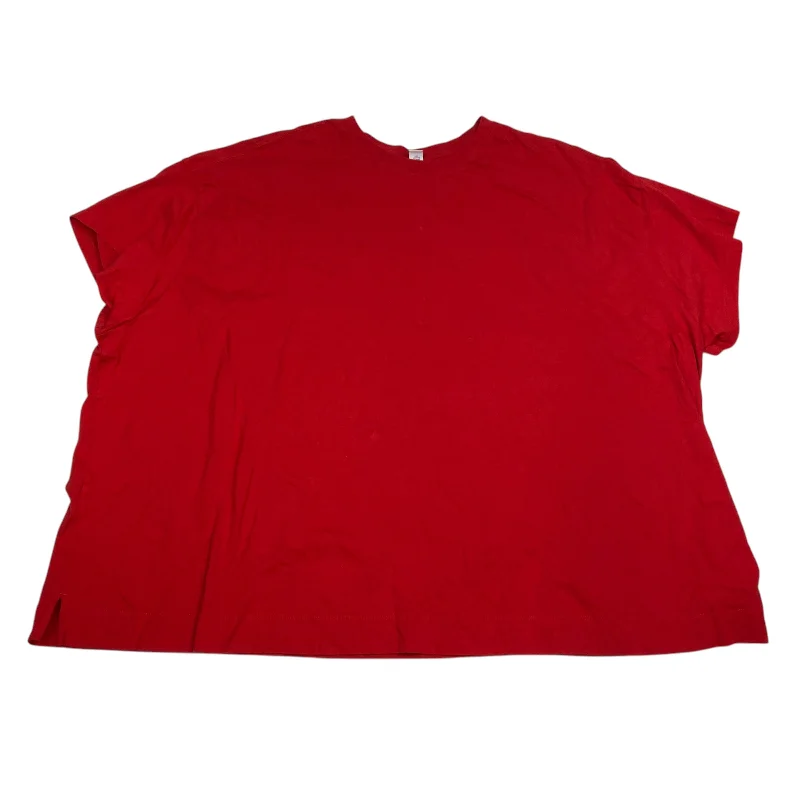 Top Short Sleeve Basic By Old Navy In Red, Size: 4x Beach
