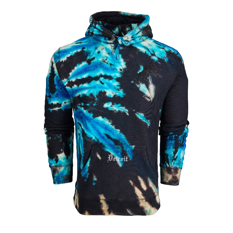 Detroit Lions Black & Blue Fireside Hoodie Monochromatic All
