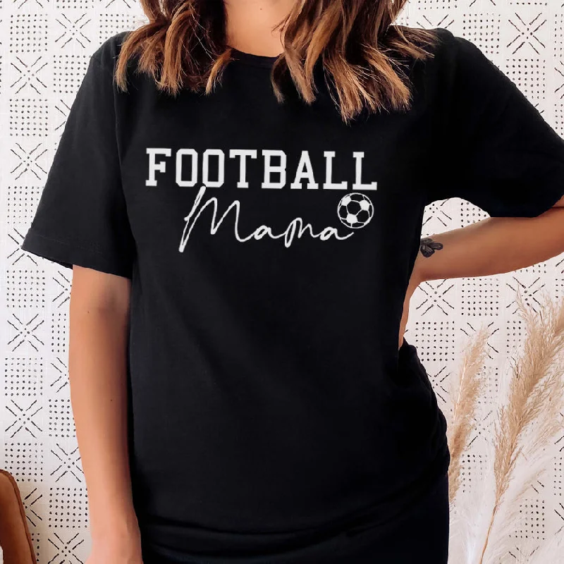 Mama & Fan- Football Mama Logo T-Shirt Athletic Men's Compression
