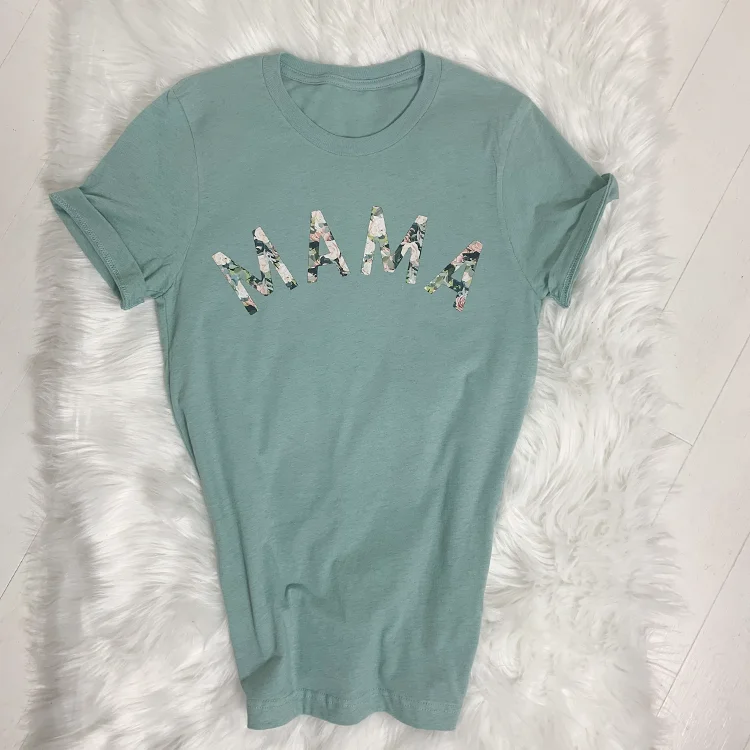 Mama Floral Summer T-Shirt (MRK X) Laid