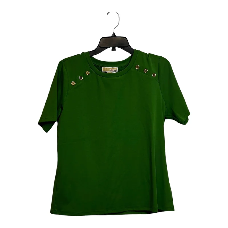 Top Short Sleeve Basic By Michael Kors O In Green, Size: L Preppy Men's College