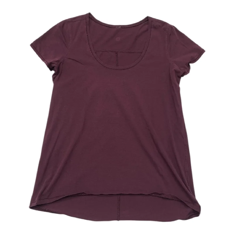 Athletic Top Short Sleeve By Lululemon In Maroon, Size: M Artistic Men's Hand