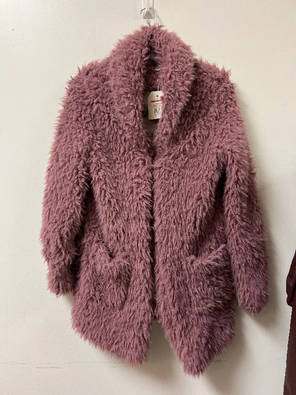 Coat Faux Fur & Sherpa By Wonderly In Purple, Size: M Earthy Men's Sustainable 