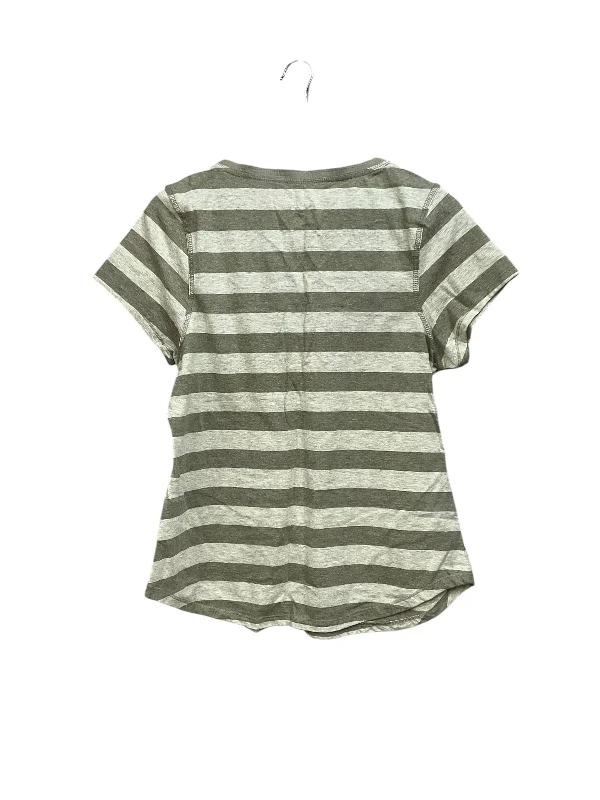 Top Short Sleeve By Nine West In Striped Pattern, Size: M Lumberjack