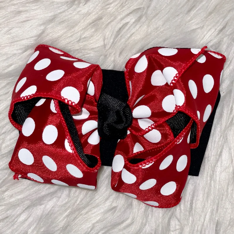 Red Polka Dot Headband Masculine Men's Thick