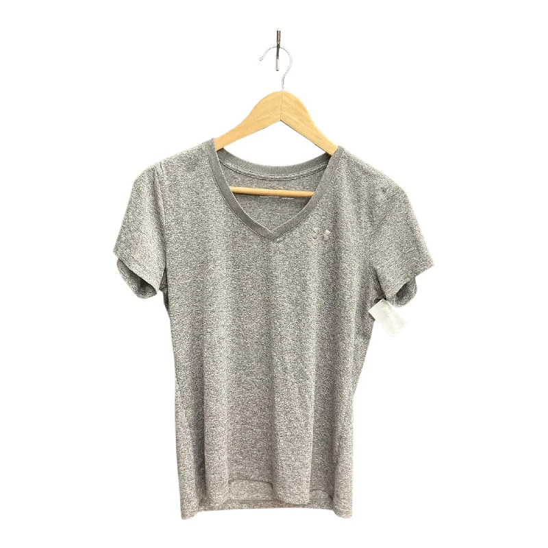 Athletic Top Short Sleeve By Under Armour In Grey, Size: M Street