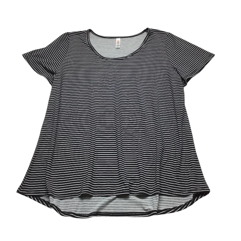 Top Short Sleeve By Lularoe In Striped Pattern, Size: 2x Youthful Men's Pop