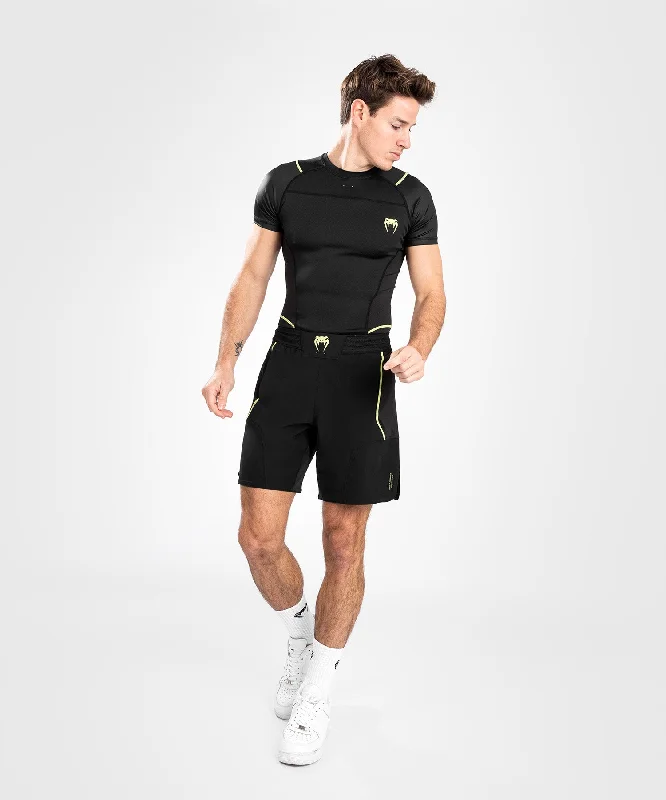 Venum Fusion 2.0 Fightshort - Black/Yellow Relaxed Men's Australian 