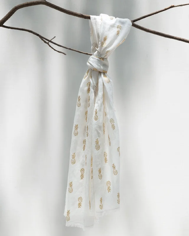 Ananas Scarf - White Athletic Men's Compression