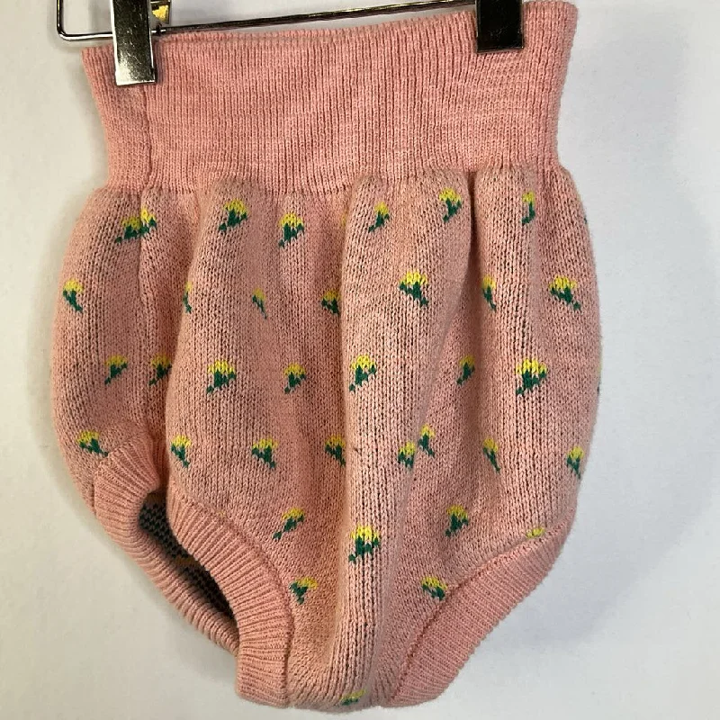 Size 6-7: Bobo Choses Pink Flowers Knitted Culotte Sleek Men's Metallic