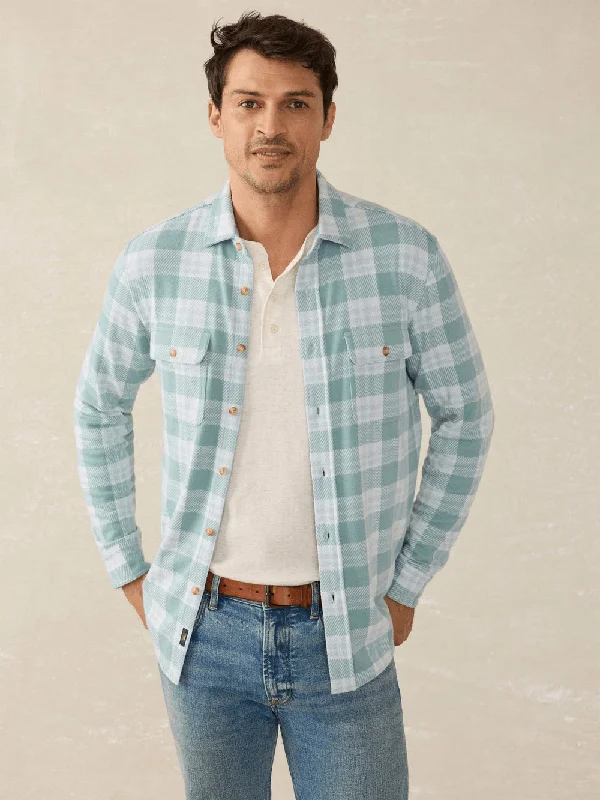 Faherty Legend Sweater Shirt / West Palm Plaid British Gentleman Style