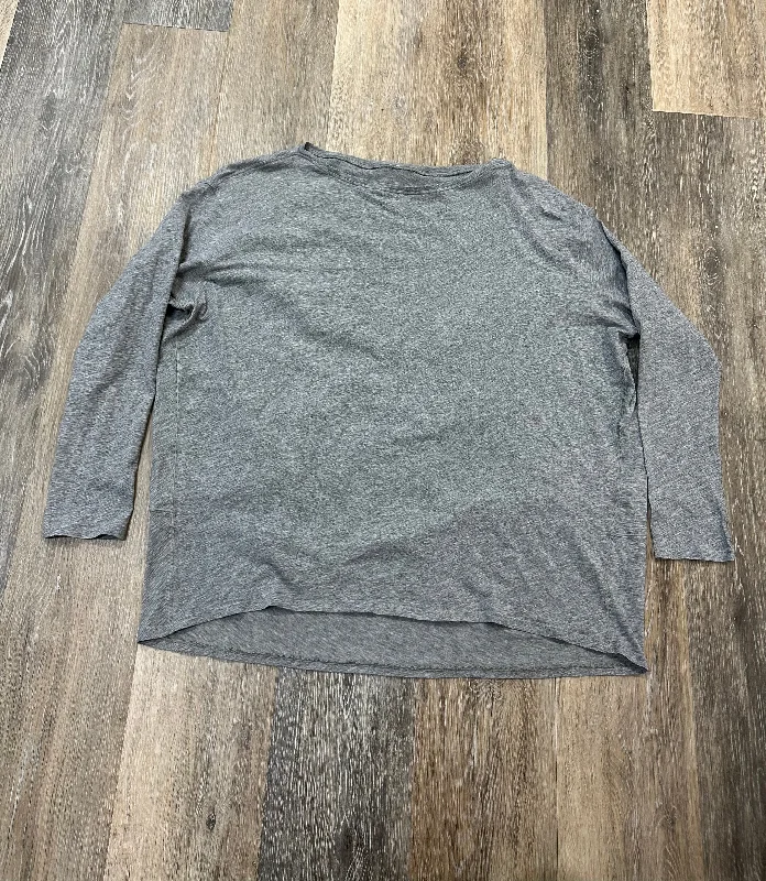 Athletic Top Long Sleeve Collar By Lululemon In Grey, Size: 14 Trendy Men's Bucket