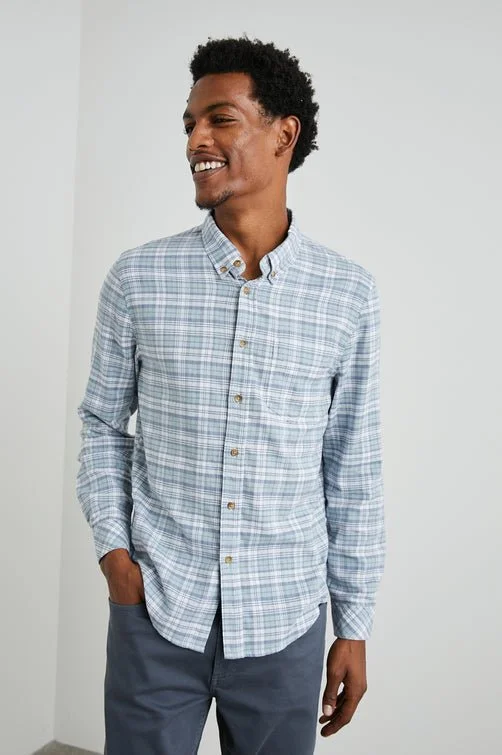 Rails Reid Shirt / Sage Glass White Beach