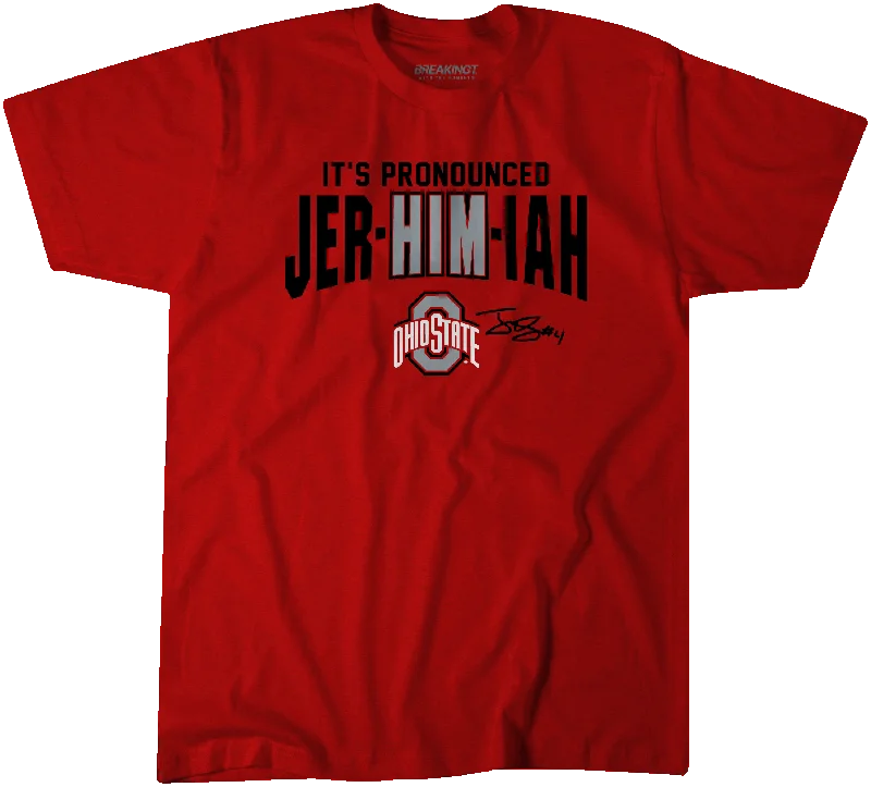 Ohio State Buckeyes Breaking T NIL #4 Jeremiah Smith T-Shirt Traditional Men's Country