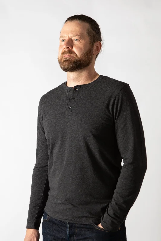 Long Sleeve Henley T-Shirt Refined Men's Velvet
