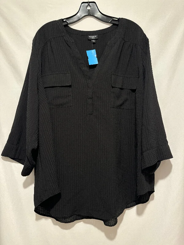 Top Long Sleeve By Torrid In Black, Size: 3x Sophisticated Men's French