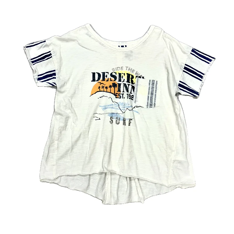 Top Short Sleeve By Pilcro In Cream, Size: Xs Artistic Men's Hand