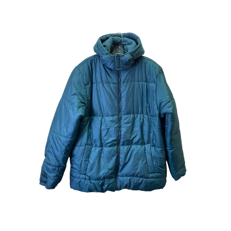Jacket Puffer & Quilted By Operation Warm In Teal, Size:Xl Organic
