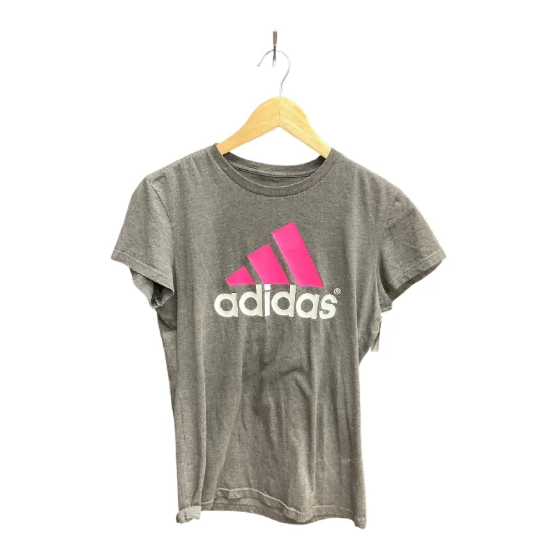 Athletic Top Short Sleeve By Adidas In Grey, Size: M Traditional Men's Country