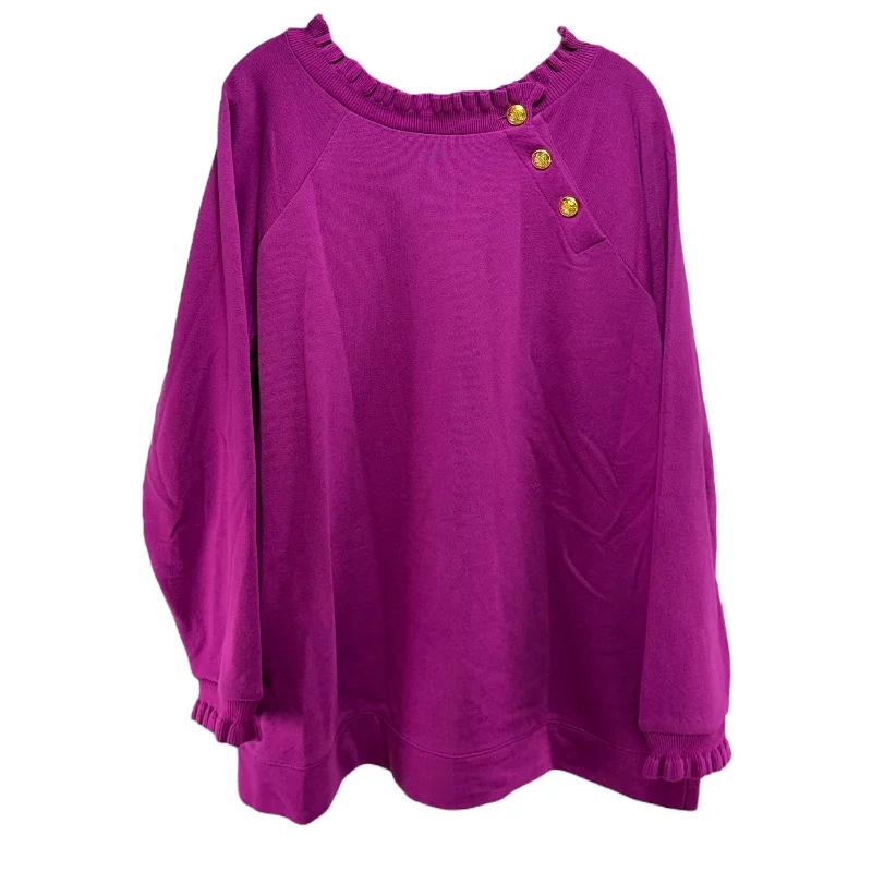 Top Long Sleeve By Talbots In Pink, Size: 1x Athletic Men's Compression