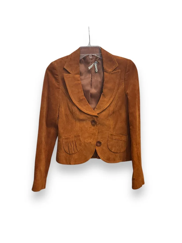 Jacket Leather By Classiques Entier In Orange, Size: Xs Bold Men's Statement