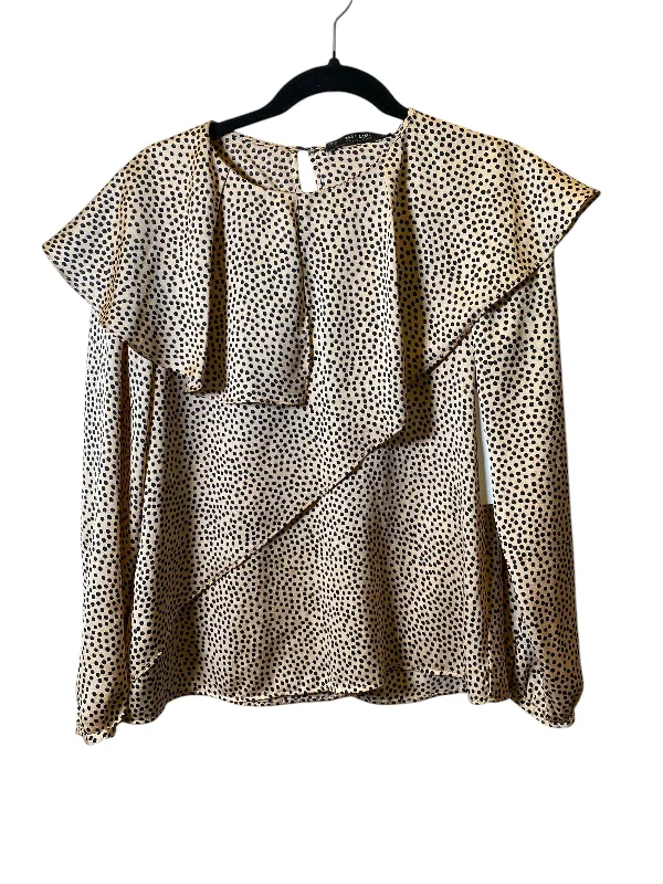 Top Long Sleeve By Zara In Polkadot Pattern, Size: M Laid